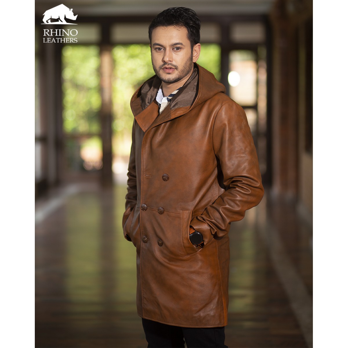 Leather Overcoat Jacket